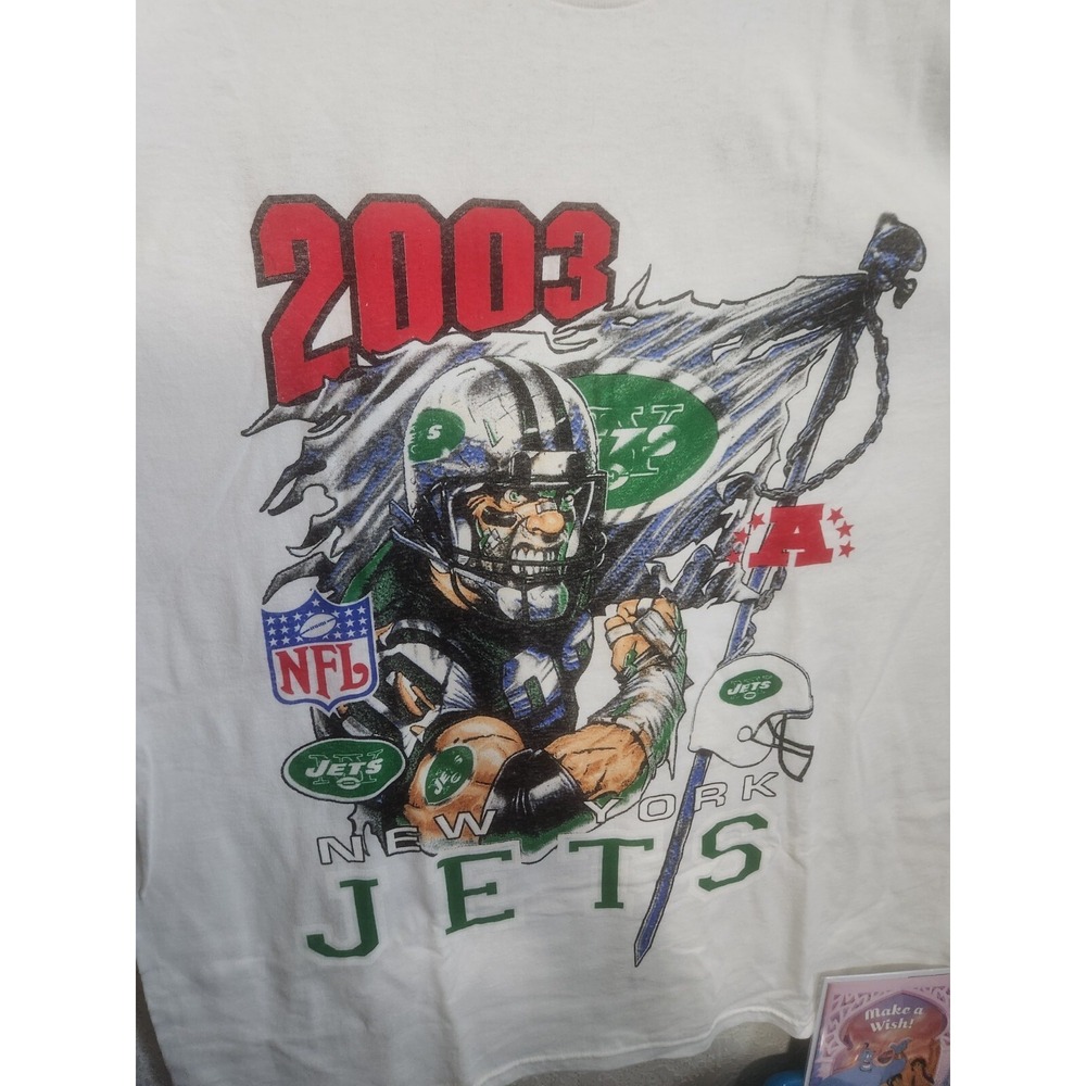 NFL‎ New york Jets shirt mens XL sept 14, 2003 player roaster character tee vtg